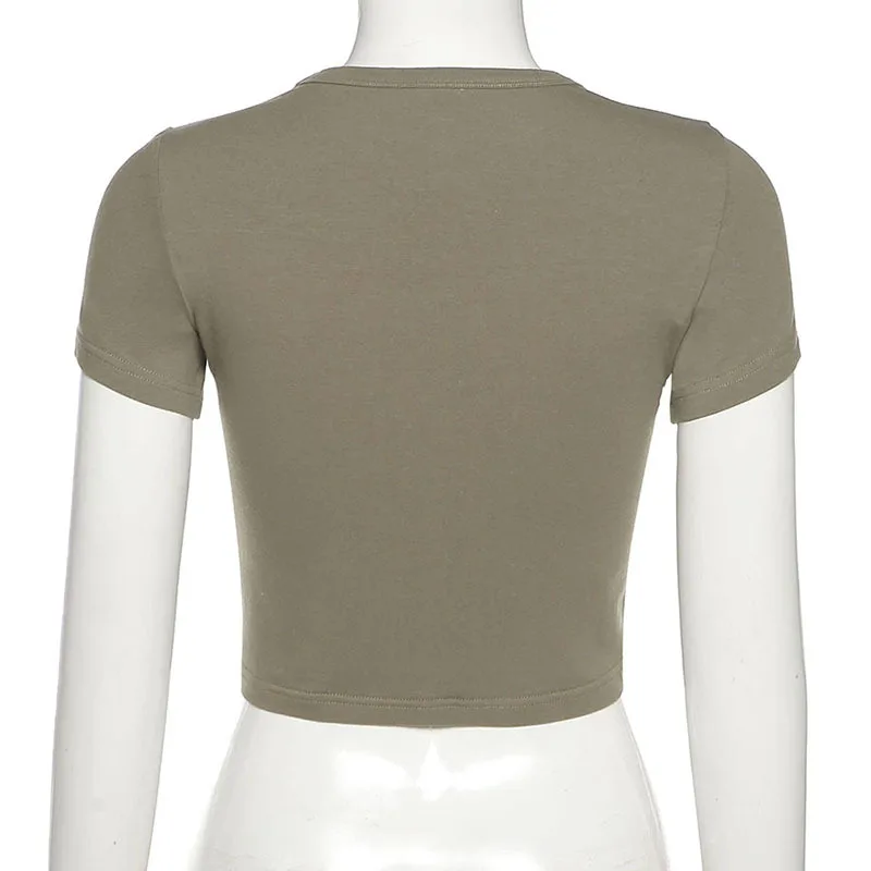 Y2K EGIRL Y2K Summer Vintage Graphic Army Green Baby Tees 90s Aesthetics O-neck Printing Short Sleeve Crop T-shirts Streetwear
Y2K EGIRL Y2K Summer Vintage Graphic Army Green Baby Tees 90s Aesthetics O-neck Printing Short Sleeve Crop T-shirts Streetwear