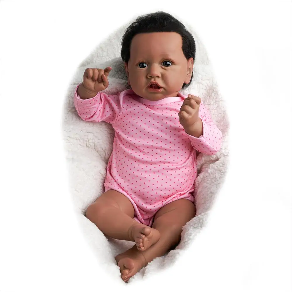 Miaio Reborn Baby Doll 22 Inches Lifelike Newborn Sweet African American Baby Vinyl Reborn Doll Gift Toy for Children
Miaio Reborn Baby Doll 22 Inches Lifelike Newborn Sweet African American Baby Vinyl Reborn Doll Gift Toy for Children