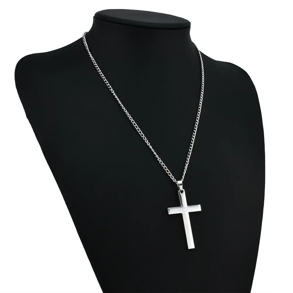 Ожерелье из нержавеющей стали для мужчин и женщин модная подвеска крест |