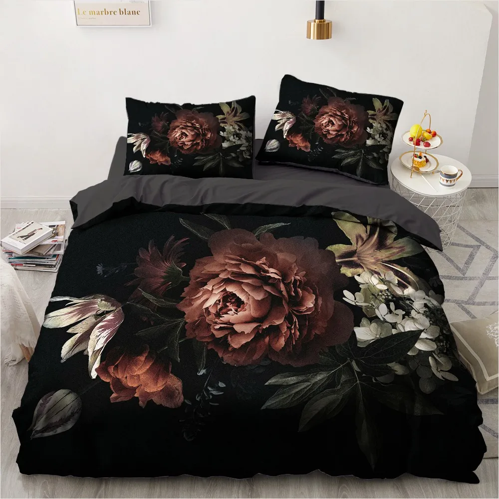 3D Gray Duvet Cover Sets Custom Design Flower Bed Linen Pillow Slips 200*230cm Full Twin King Single Double Size Bedding Set
3D Gray Duvet Cover Sets Custom Design Flower Bed Linen Pillow Slips 200*230cm Full Twin King Single Double Size Bedding Set