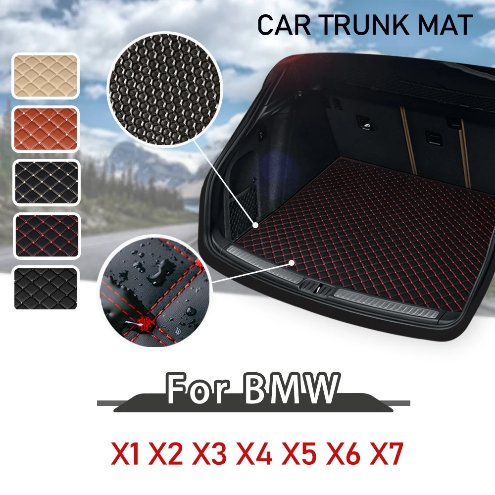 

Leather Trunk Mat for BMW X1 F48 X2 F39 X3 F25 G01 X4 G02 X5 F15 F85 G05 E70 X6 G06 E71 F16 X7 G07 Cargo Liner Trunk Floor Pad