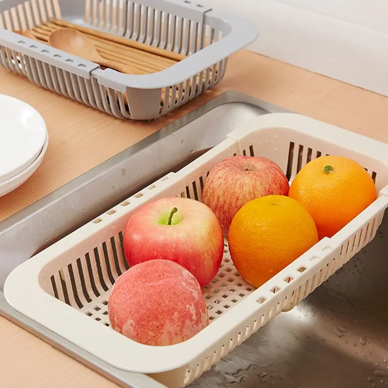 Adjustable Over Sink Dish Drying Rack Drainer Plastic Vegetables Fruit Basket Holder Kitchen Utensil Concise and Fashionable
Adjustable Over Sink Dish Drying Rack Drainer Plastic Vegetables Fruit Basket Holder Kitchen Utensil Concise and Fashionable