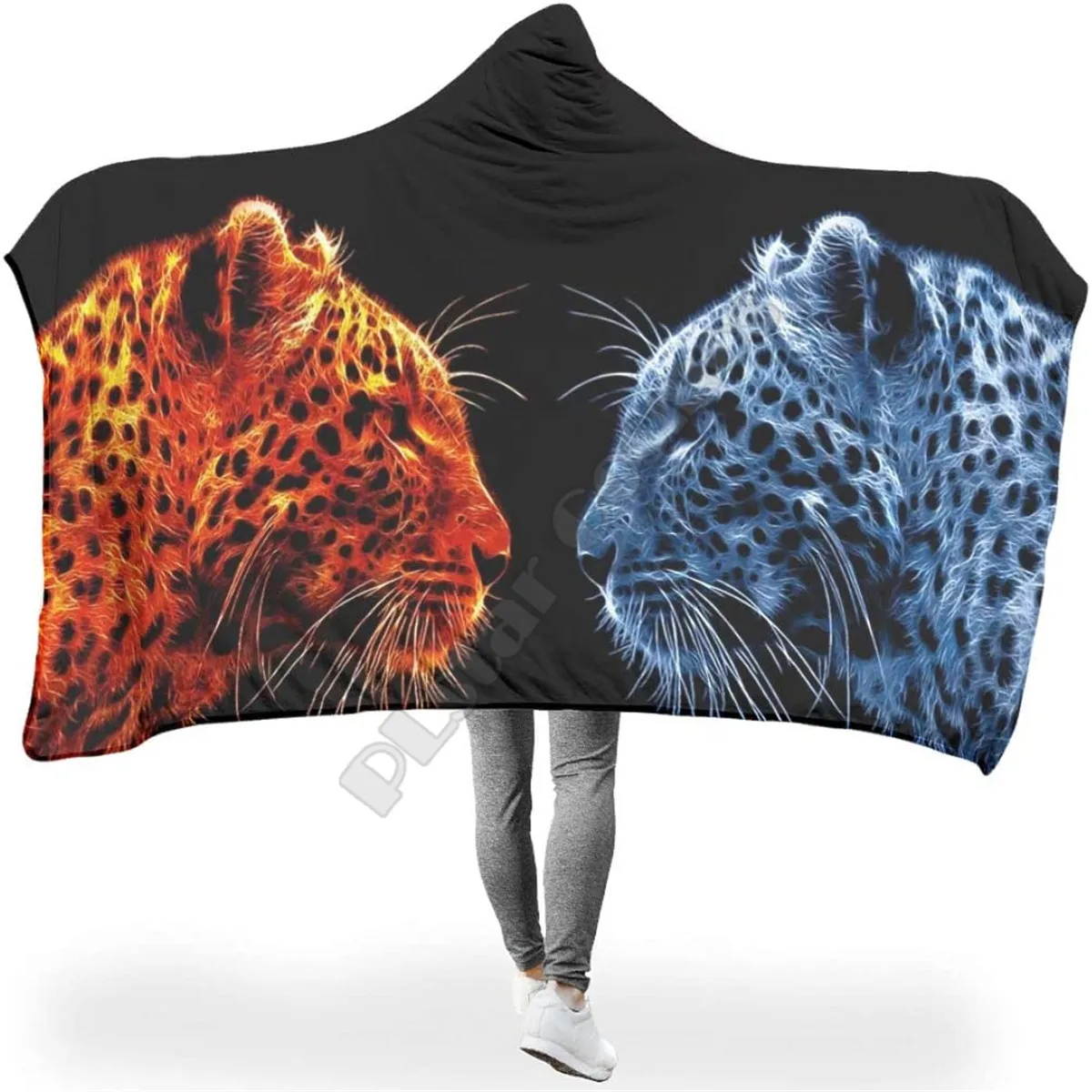 Ice and Fire Leopard Hooded Blanket Adult colorful child Sherpa Fleece Wearable Blanket Microfiber Bedding Drop Shipping 12
Ice and Fire Leopard Hooded Blanket Adult colorful child Sherpa Fleece Wearable Blanket Microfiber Bedding Drop Shipping 12
