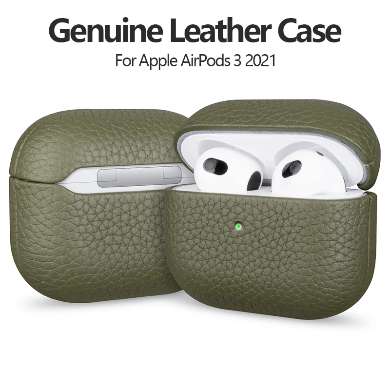 Чехол из натуральной кожи для Apple AirPods 3 2021, роскошный кожаный защитный чехол с узором Личи для AirPods 3, аксессуары для наушников
Чехол из натуральной кожи для Apple AirPods 3 2021, роскошный кожаный защитный чехол с узором Личи для AirPods 3, аксессуары для наушников