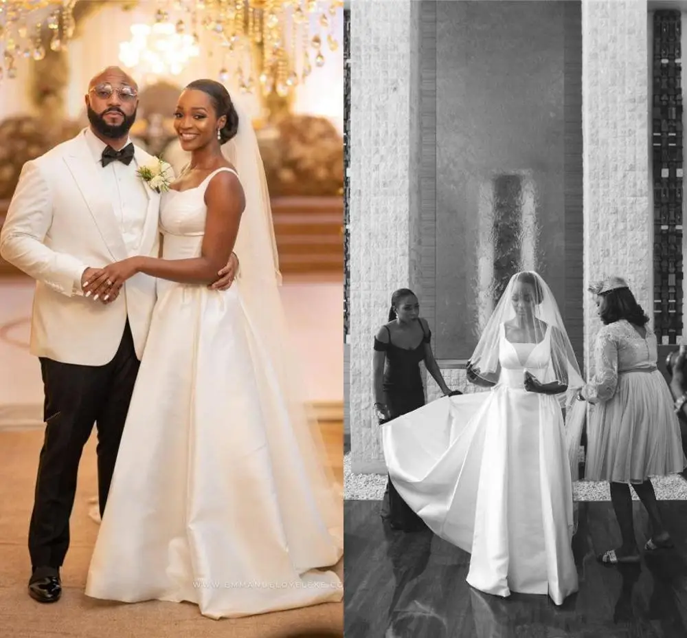 2021 элегантное атласное свадебное платье А-силуэта с квадратным вырезом, Черное женское свадебное платье со шлейфом
2021 элегантное атласное свадебное платье А-силуэта с квадратным вырезом, Черное женское свадебное платье со шлейфом