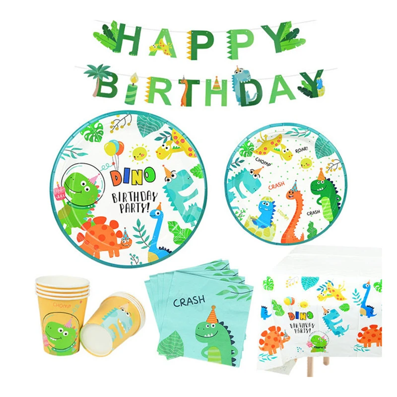 Cartoon Dinosaur Birthday Party Decoration Disposable Tableware Set Baby Shower Boy Children Birthday Party Accessories Supplies
Cartoon Dinosaur Birthday Party Decoration Disposable Tableware Set Baby Shower Boy Children Birthday Party Accessories Supplies