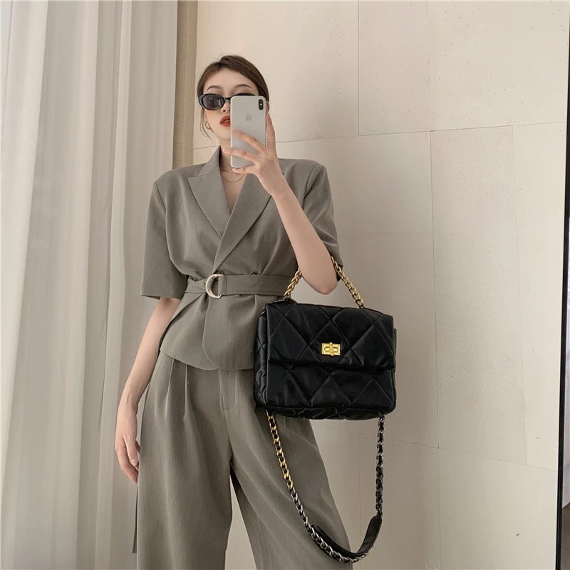 2-Piece Suit Suit Office Women Fashion With Belt Jacket +Casual Wide-Leg Pants Chic Professional Suit Spring Autumn
2-Piece Suit Suit Office Women Fashion With Belt Jacket +Casual Wide-Leg Pants Chic Professional Suit Spring Autumn