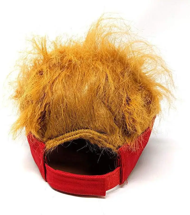 President Donald TRUMP 2020 Red Trumpy Election USA Flag Embroidered Adjustable Visor party Hat w/Gold Hair Cap Wig MAGA USA
President Donald TRUMP 2020 Red Trumpy Election USA Flag Embroidered Adjustable Visor party Hat w/Gold Hair Cap Wig MAGA USA