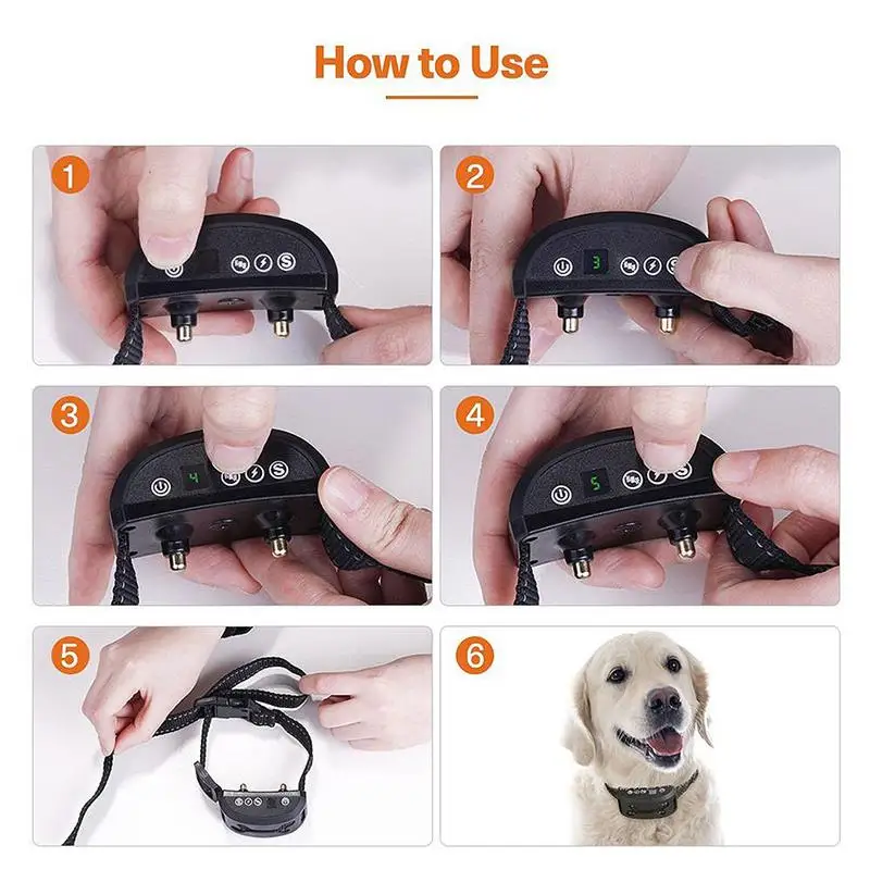 Dog Collar Pet Trainer Dog Stop Barking Control Automatic Rechargeable Dog Bark Collar Ultrasonic Training Collars For Training
Dog Collar Pet Trainer Dog Stop Barking Control Automatic Rechargeable Dog Bark Collar Ultrasonic Training Collars For Training