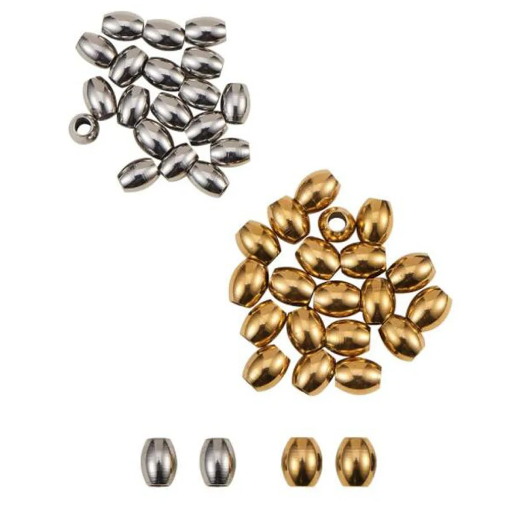 30Pcs/Lot Stainless Steel Spacer Loose Oval Bead Charms DIY For Jewelry Making Necklace Bracelets Accessories Findings
30Pcs/Lot Stainless Steel Spacer Loose Oval Bead Charms DIY For Jewelry Making Necklace Bracelets Accessories Findings
