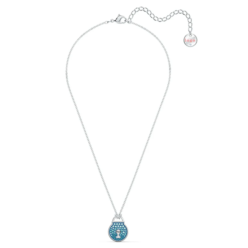 2020 Fashion SWA New TOGETHERNESS Blue Heart Lock Love Necklace Charming Lock Decoration Female Romantic Jewelry Gift
2020 Fashion SWA New TOGETHERNESS Blue Heart Lock Love Necklace Charming Lock Decoration Female Romantic Jewelry Gift