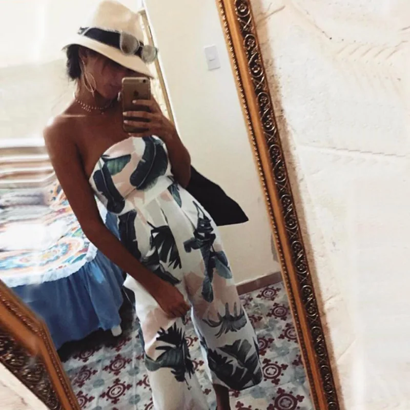 Beach Style Printed Bodysuit Women Overalls Women Jumpsuit Summer Strapless Jumpsuit Woman
Beach Style Printed Bodysuit Women Overalls Women Jumpsuit Summer Strapless Jumpsuit Woman