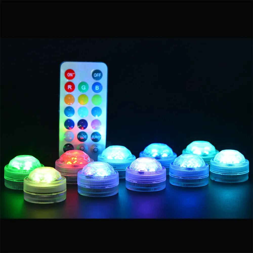 Waterproof SMD3528 Submersible LED Lights RGB Underwater Night Lamp Wedding Tea Light Vase Bowl Party Christmas Decoration
Waterproof SMD3528 Submersible LED Lights RGB Underwater Night Lamp Wedding Tea Light Vase Bowl Party Christmas Decoration
