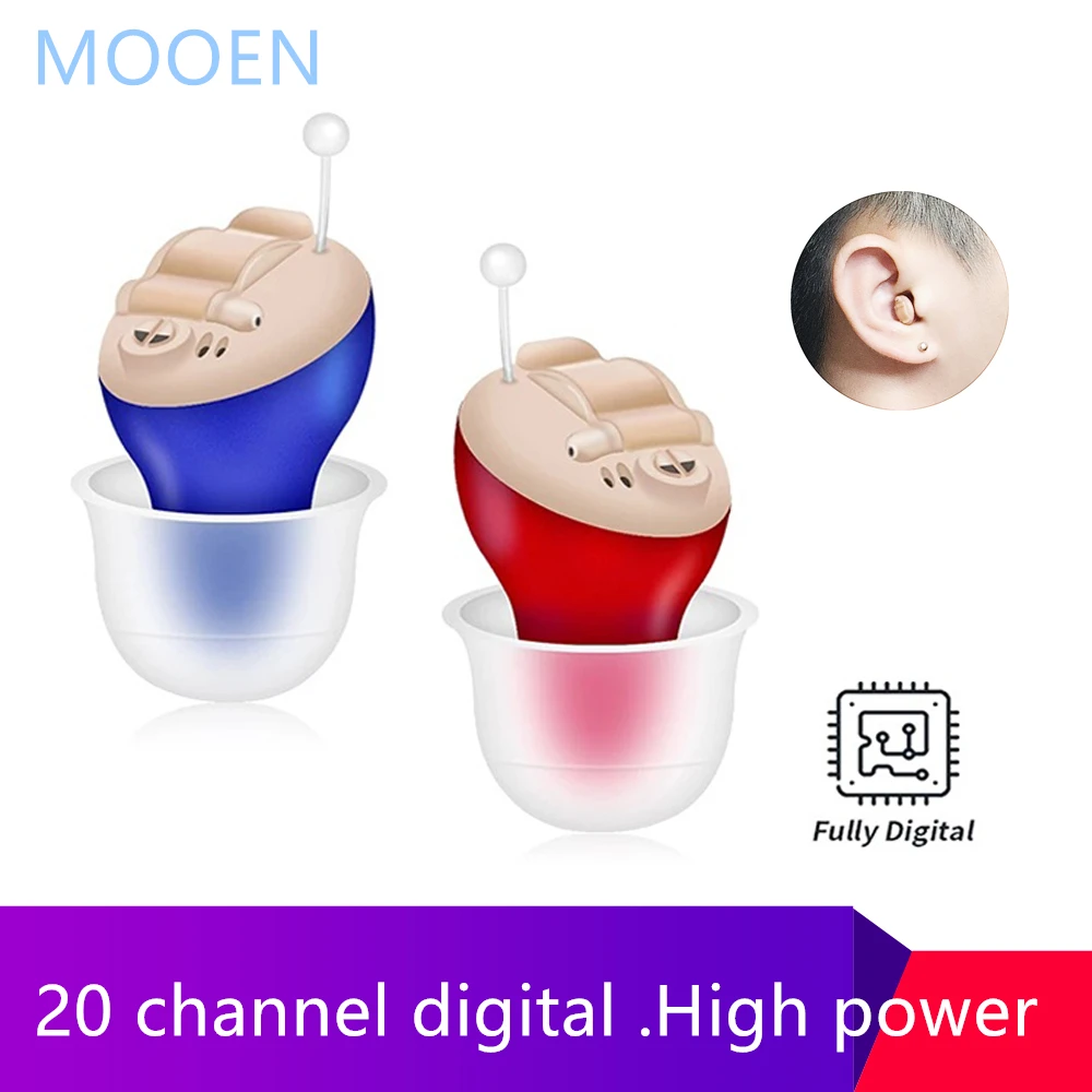 20 каналов невидимый слуховой аппарат усилитель звука лучший In-Ear мини для глухих
