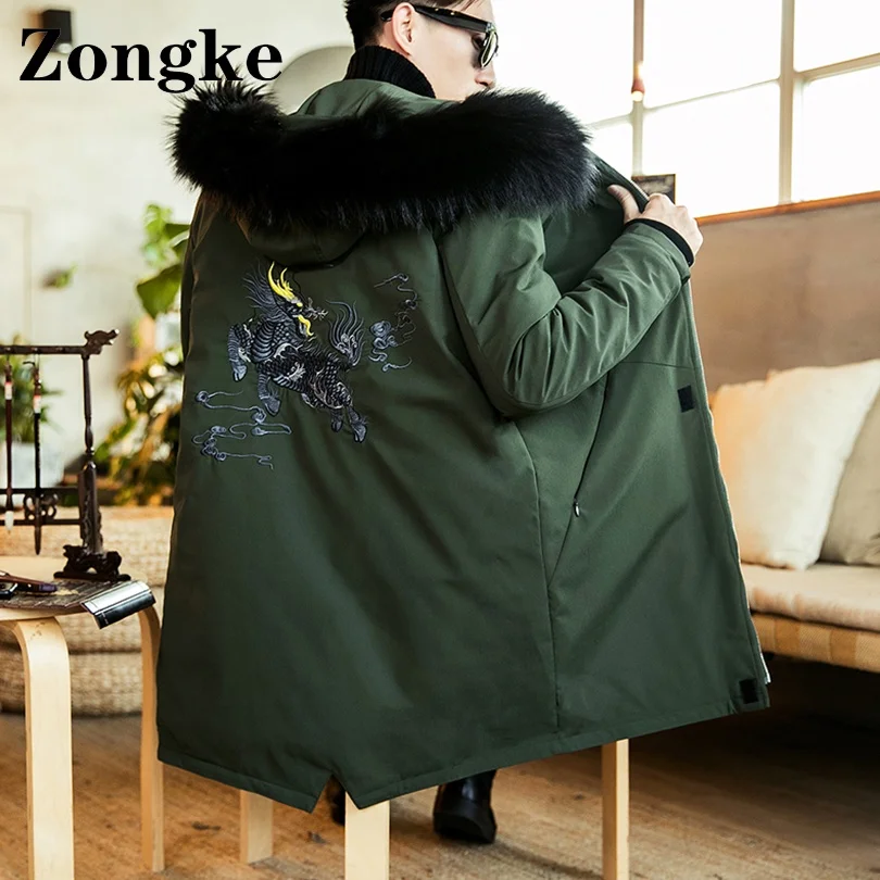 Zongke китайский Kirin вышитый мех капюшон Парка мужская куртка 2021 длинное зимнее пальто Мужская Зимняя парка 5XL осень новое поступление
Zongke китайский Kirin вышитый мех капюшон Парка мужская куртка 2021 длинное зимнее пальто Мужская Зимняя парка 5XL осень новое поступление
