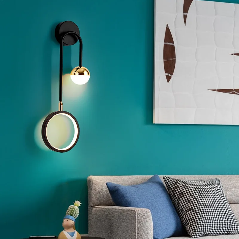 Gold Round Wall Lamp Copper LED Bedside Light Nordic Mounted Bedroom Living Room Indoor Aisle Decorative wandlamp
Gold Round Wall Lamp Copper LED Bedside Light Nordic Mounted Bedroom Living Room Indoor Aisle Decorative wandlamp