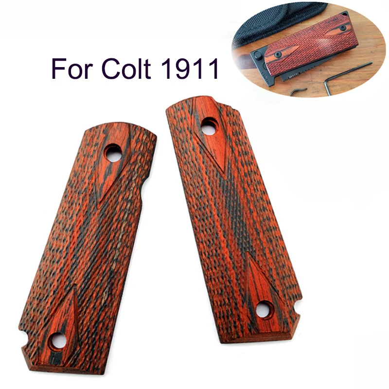 1 Pair Rosewood Hand Grips Patch Material Anti-slip DIY Handles Scaled slabs blanks For 1911 Models 
1 Pair Rosewood Hand Grips Patch Material Anti-slip DIY Handles Scaled slabs blanks For 1911 Models