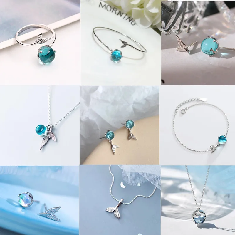 Korean 925 Sterling Silver Blue Crystal Mermaid Statement Stud Earring For Women Party Jewelry Pendientes Accessories
Korean 925 Sterling Silver Blue Crystal Mermaid Statement Stud Earring For Women Party Jewelry Pendientes Accessories
