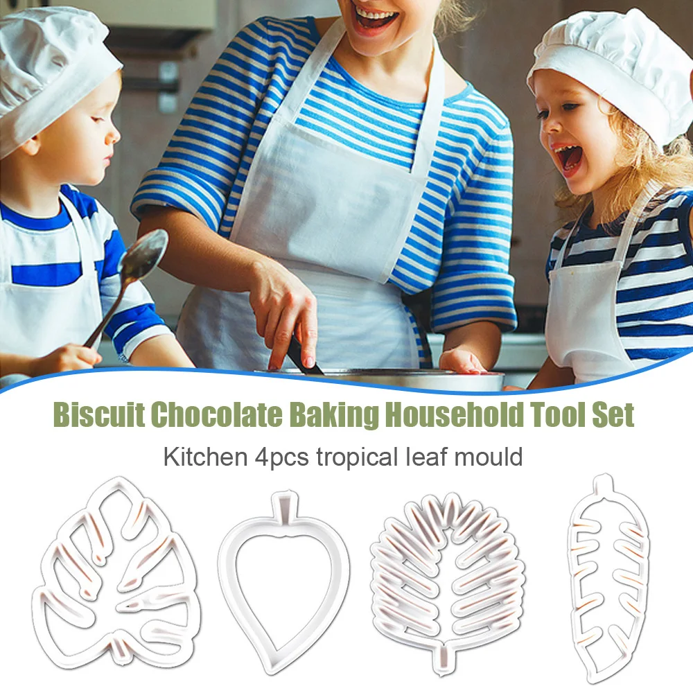 4Pcs Leaf Cookie Cutter Mold Jungle Cookie Mold Biscuit Cutter Fondant Cake Decorating Mold Diy Baking Mold Kitchen Tools
4Pcs Leaf Cookie Cutter Mold Jungle Cookie Mold Biscuit Cutter Fondant Cake Decorating Mold Diy Baking Mold Kitchen Tools