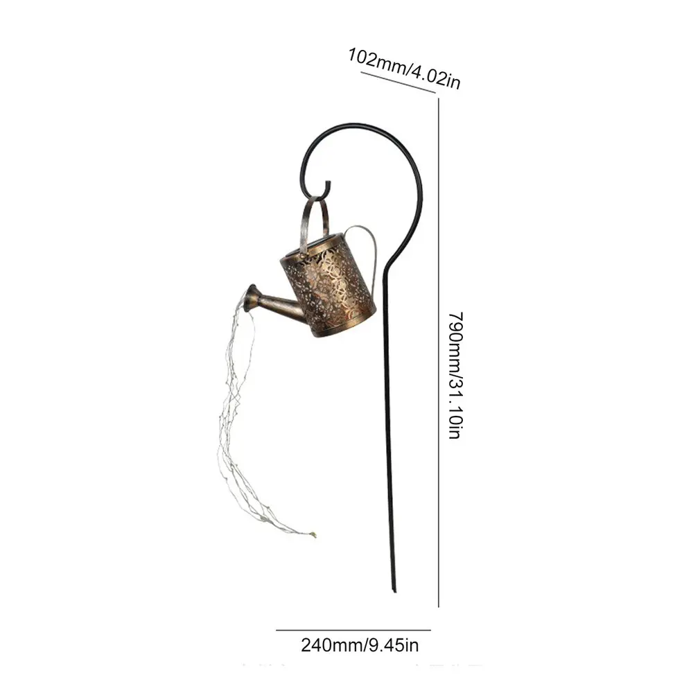Iron Shower Lamp Solar Garden Art LED Light Innovative Outdoor Decor With Watering Can Fairy Copper Wire String Lights
Iron Shower Lamp Solar Garden Art LED Light Innovative Outdoor Decor With Watering Can Fairy Copper Wire String Lights