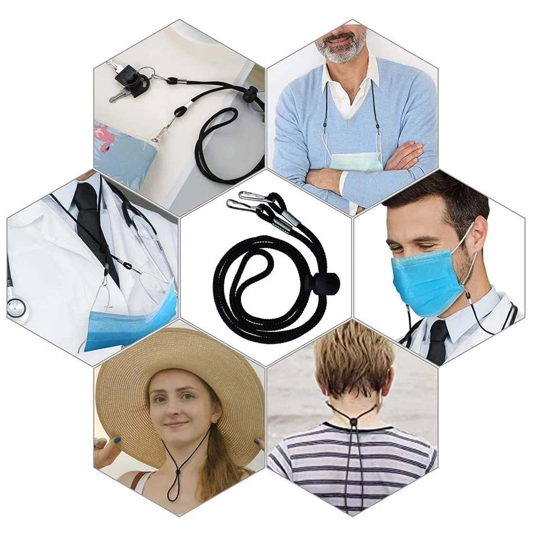 Adjustable Face Mask Lanyard Handy Convenient Holder Rope Anti-lost Anti-drop Mask Hanging Neck Rop Halter Ropes Mask Cover Hook
Adjustable Face Mask Lanyard Handy Convenient Holder Rope Anti-lost Anti-drop Mask Hanging Neck Rop Halter Ropes Mask Cover Hook