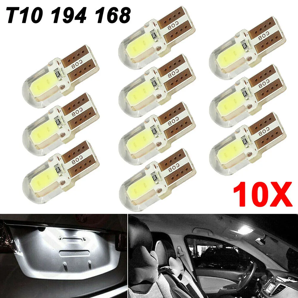 10Pcs W5W T10 LED COB 194 168 Wedge Clearance Light Bulb Auto License Plate Reading Car Door Trunk Car Lamp White Lights
10Pcs W5W T10 LED COB 194 168 Wedge Clearance Light Bulb Auto License Plate Reading Car Door Trunk Car Lamp White Lights