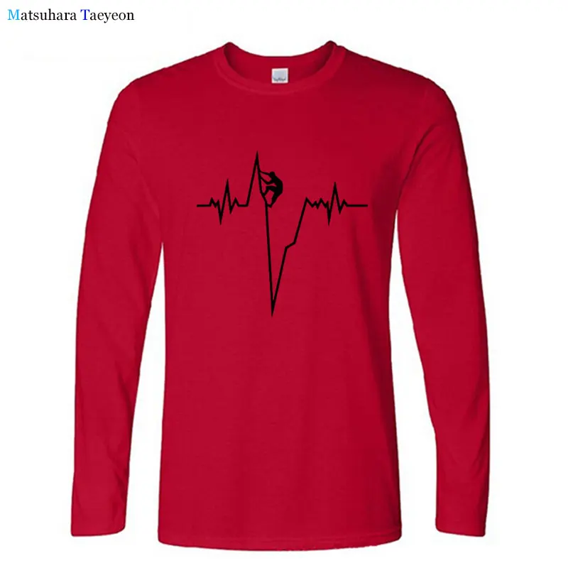 New Autumn T Shirt Men Pulse Funny Climber Born To Climb Evolution T Shirt for Men Causal Long Sleeve T Shirt Man Top
New Autumn T Shirt Men Pulse Funny Climber Born To Climb Evolution T Shirt for Men Causal Long Sleeve T Shirt Man Top