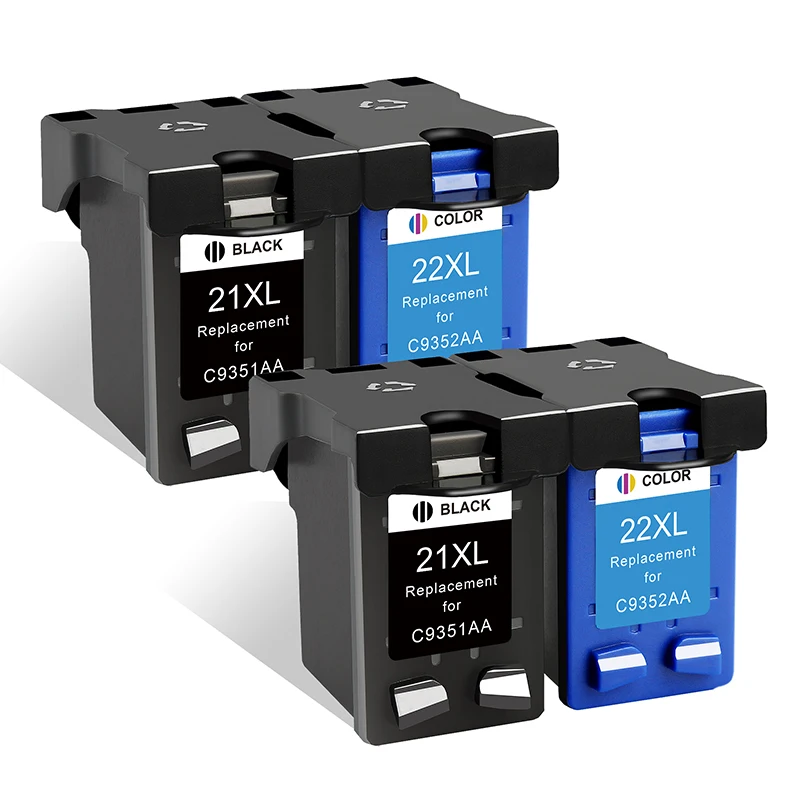 4Pcs Replacement Ink Cartridge For HP 21 22 For HP21 HP22 Ink Deskjet F2180 F2200 F2280 F4180 F300 F380 D2300 Printer
4Pcs Replacement Ink Cartridge For HP 21 22 For HP21 HP22 Ink Deskjet F2180 F2200 F2280 F4180 F300 F380 D2300 Printer