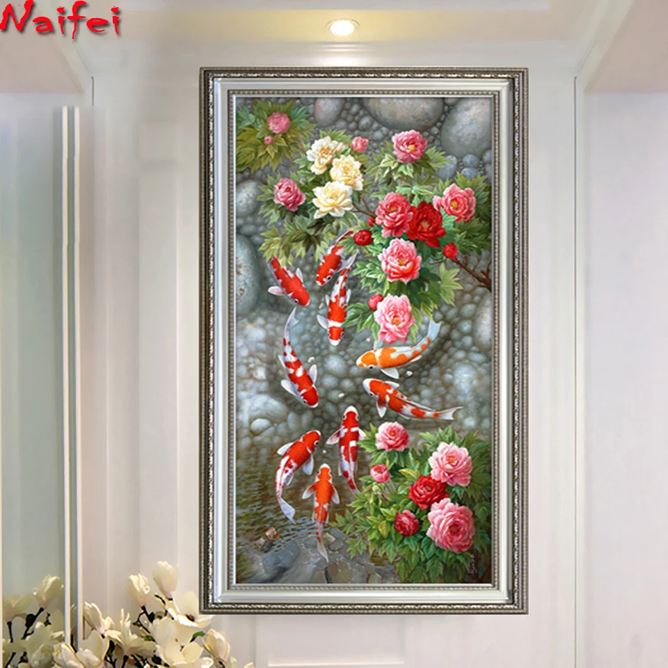 Diamond Painting Cross Stitch Full Diamond Embroidery Picture 5d Square Round Diamond Mosaic Peony Nine Fish Illustration
Diamond Painting Cross Stitch Full Diamond Embroidery Picture 5d Square Round Diamond Mosaic Peony Nine Fish Illustration