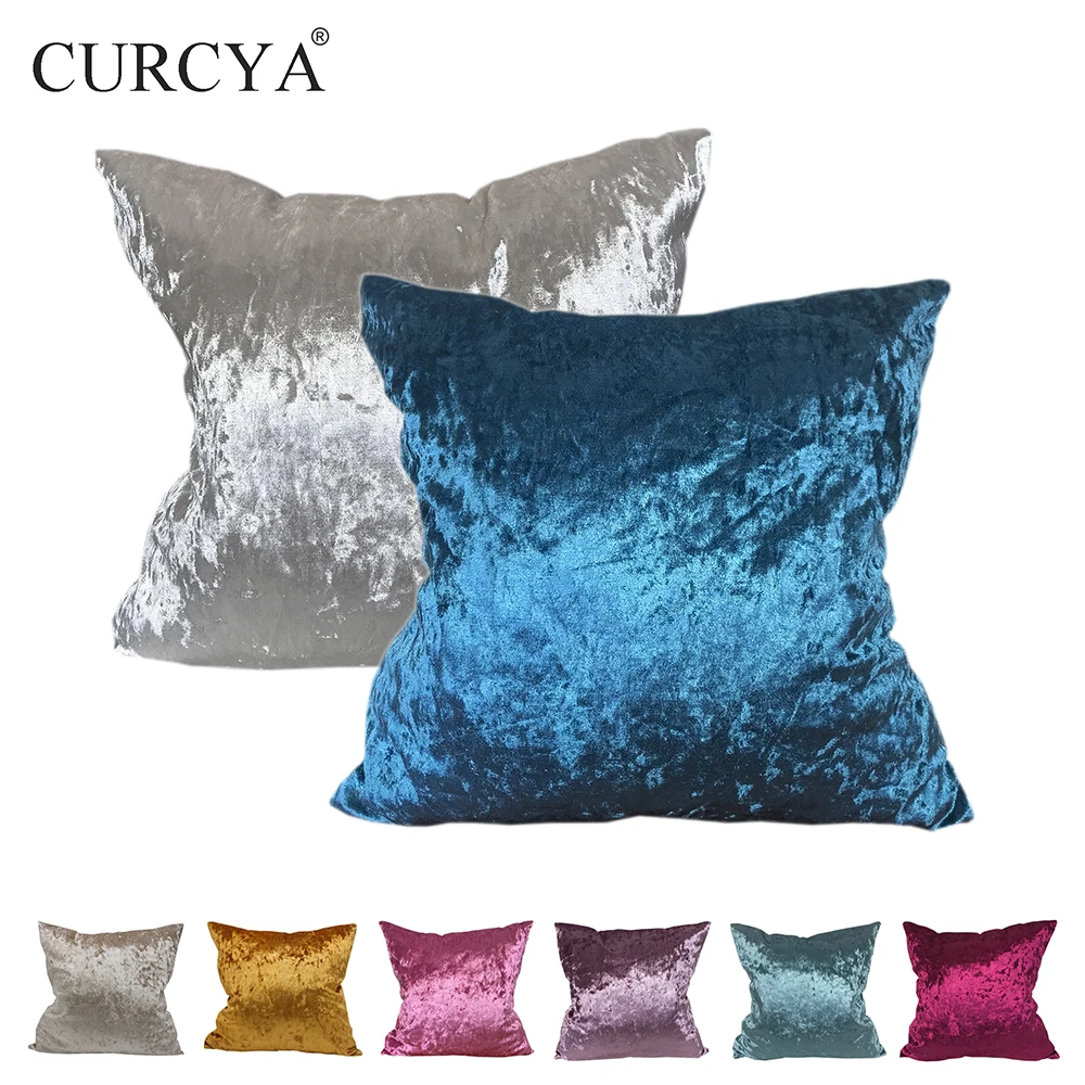 CURCYA Fashion Modern Shiny Throw Pillow Cases Ice Crushed Velvet Cushion Covers Solid Colors for Sofa Home Decor
CURCYA Fashion Modern Shiny Throw Pillow Cases Ice Crushed Velvet Cushion Covers Solid Colors for Sofa Home Decor