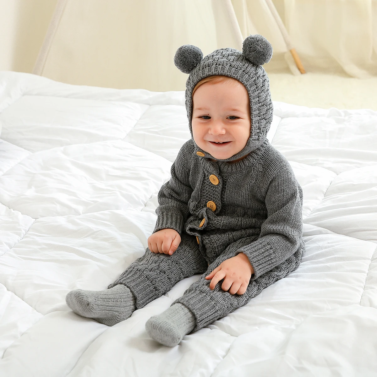 Baby Knitted Rompers for Newborn Boy Girl Long Sleeve Solid Outfits Clothes Toddler Fashion Onesies Clothing with a Warm Hat
Baby Knitted Rompers for Newborn Boy Girl Long Sleeve Solid Outfits Clothes Toddler Fashion Onesies Clothing with a Warm Hat