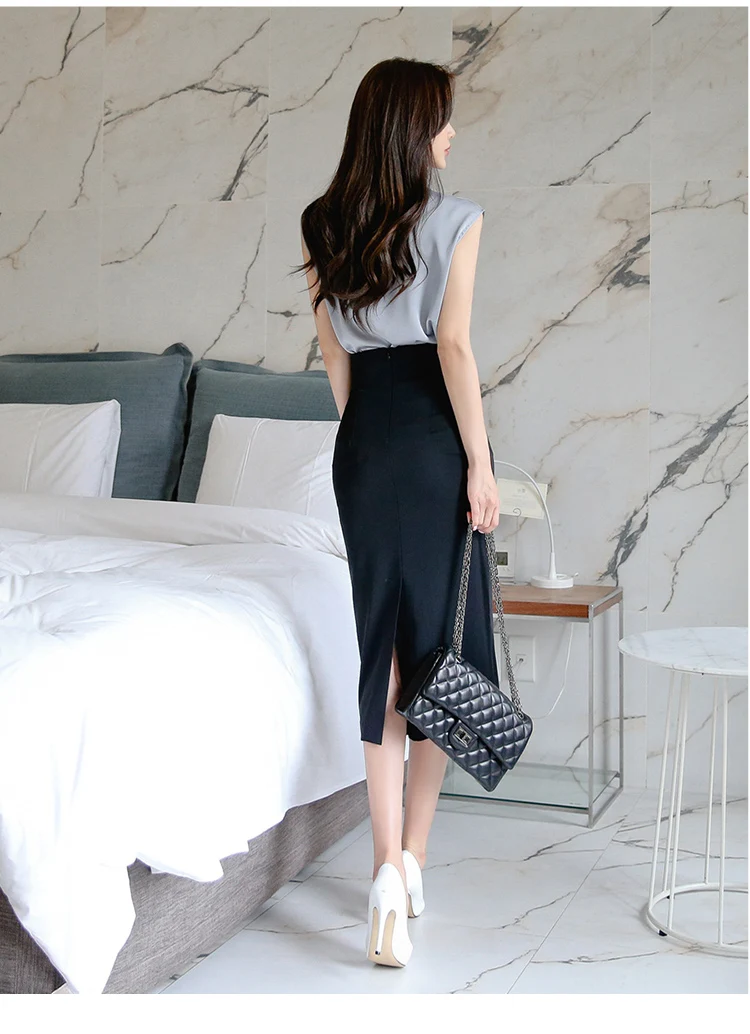 Cotday High Waist Sleeveless Western Temperament Women's Office Style Goddess 2020 New Autumn Black Two Piece Office Suit Dress
Cotday High Waist Sleeveless Western Temperament Women's Office Style Goddess 2020 New Autumn Black Two Piece Office Suit Dress