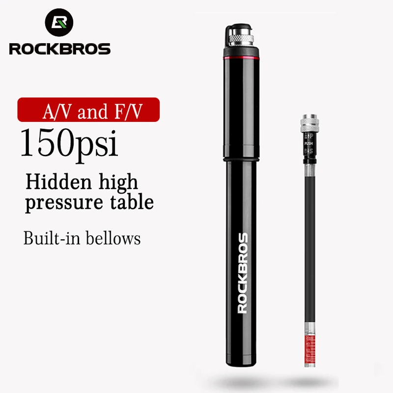 Насос для велосипеда ROCKBROS 150PSI мини насос высокого давления из алюминиевого