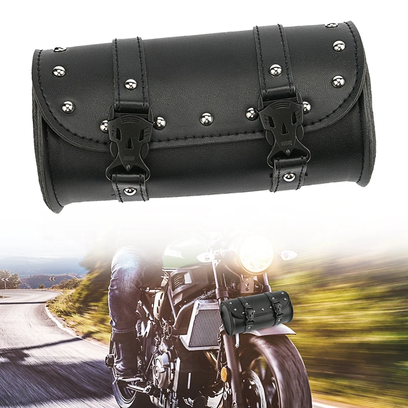 Universal Motorcylce Front Saddle Bag Leather Barrel-type Saddle Bags for Yamaha Honda Kawasaki Travel Luggage Storage Bag
Universal Motorcylce Front Saddle Bag Leather Barrel-type Saddle Bags for Yamaha Honda Kawasaki Travel Luggage Storage Bag