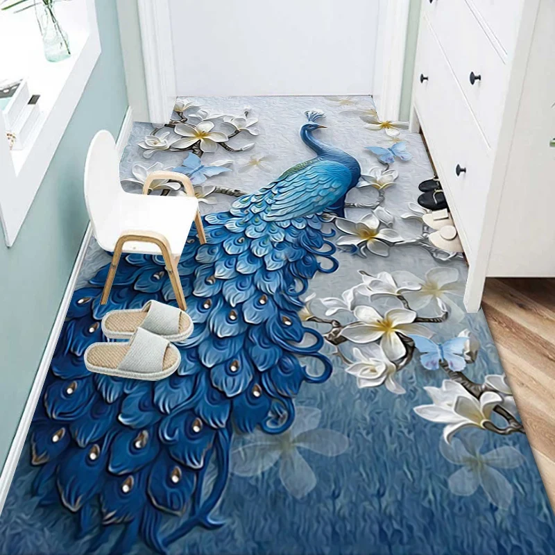 Peacock Living Room Area Rug Diamond Velvet Bedroom Carpet Trend Hallway Corridor Rug Entrance Shoe Cabinet Doormat Kitchen Mat 
Peacock Living Room Area Rug Diamond Velvet Bedroom Carpet Trend Hallway Corridor Rug Entrance Shoe Cabinet Doormat Kitchen Mat