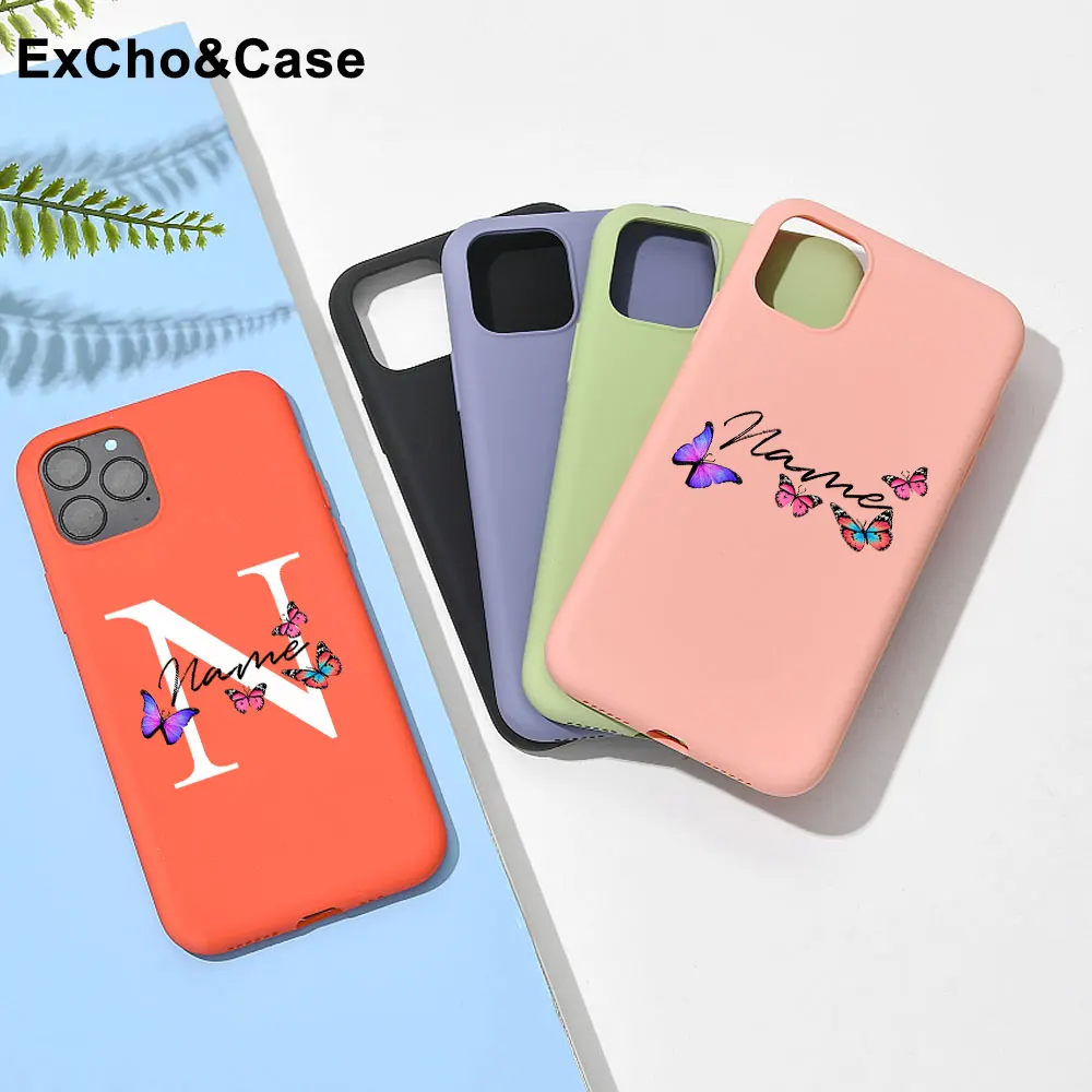 Custom Name Butterfly initial Letters Phone Case for iPhone 12 11 Pro Max 13 7 8 Plus X XS XR Max SE 6 6S Soft Silicone Cover
Custom Name Butterfly initial Letters Phone Case for iPhone 12 11 Pro Max 13 7 8 Plus X XS XR Max SE 6 6S Soft Silicone Cover