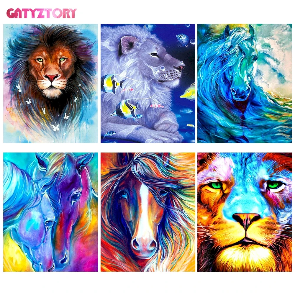 GATYZTORY Frame Lion Horse Frame Diy Painting By Numbers Animals Canvas Drawing Handpainted Kits Wall Decor Gift 60×75cm
GATYZTORY Frame Lion Horse Frame Diy Painting By Numbers Animals Canvas Drawing Handpainted Kits Wall Decor Gift 60×75cm