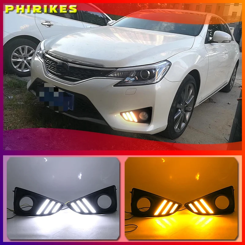 Turn Signal Flashing Car LED Day Light 12V Daytime Running Lights DRL for TOYOTA Mark X Reiz 2013-2018 Fog Lamp
Turn Signal Flashing Car LED Day Light 12V Daytime Running Lights DRL for TOYOTA Mark X Reiz 2013-2018 Fog Lamp