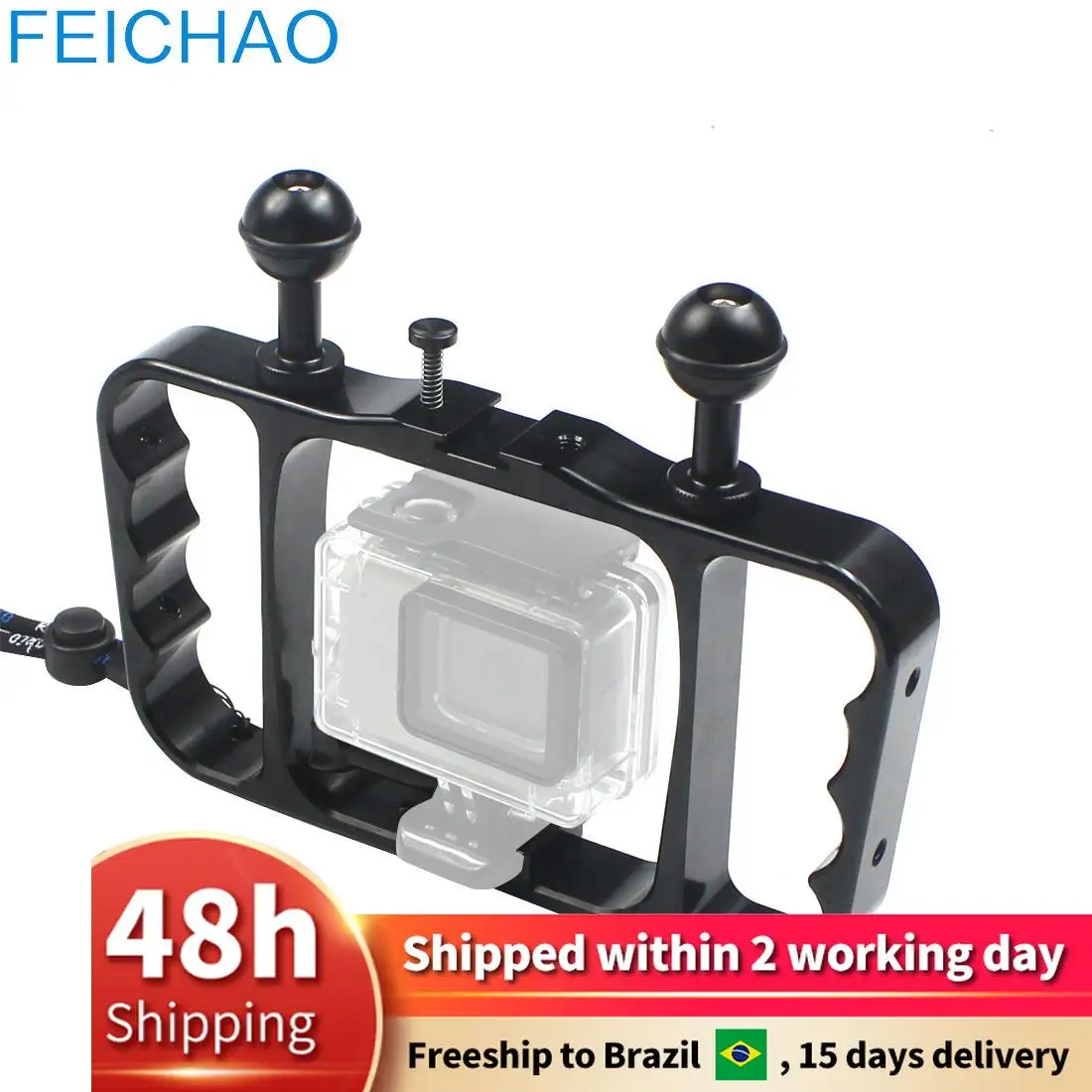 Upgrade Diving Dual Grip Bracket Flashlight Ball Mount for GoPro Hero 10 9 8 7 5 Insta360 One R Action Camera Selfie Holder Tray
Upgrade Diving Dual Grip Bracket Flashlight Ball Mount for GoPro Hero 10 9 8 7 5 Insta360 One R Action Camera Selfie Holder Tray