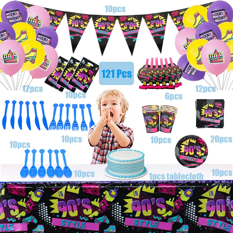 121 Pcs 90s Hip-Hop Disco Theme Cup Plate Napkin Girls Birthday Party Graffiti Decor Party Event Supplies Favor Item for Kids
121 Pcs 90s Hip-Hop Disco Theme Cup Plate Napkin Girls Birthday Party Graffiti Decor Party Event Supplies Favor Item for Kids