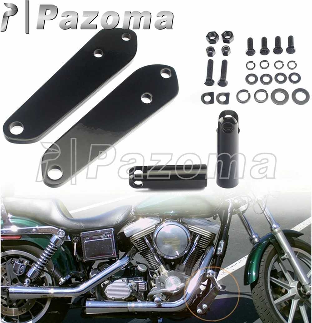 Steel Motorcycle Footpegs Front Foot Mount Pegs Support Kit for Harley Dyna Low Rider Street Bob Super Glide FXD 1991-2017
Steel Motorcycle Footpegs Front Foot Mount Pegs Support Kit for Harley Dyna Low Rider Street Bob Super Glide FXD 1991-2017