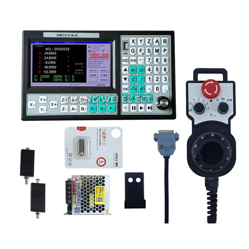 Mach3 5-axis Cnc Controller Smc5-5-n-n 500khz G Code 7-inch Screen 6-axis Emergency Mode Handwheel Mpg+75w24v Dc
Mach3 5-axis Cnc Controller Smc5-5-n-n 500khz G Code 7-inch Screen 6-axis Emergency Mode Handwheel Mpg+75w24v Dc