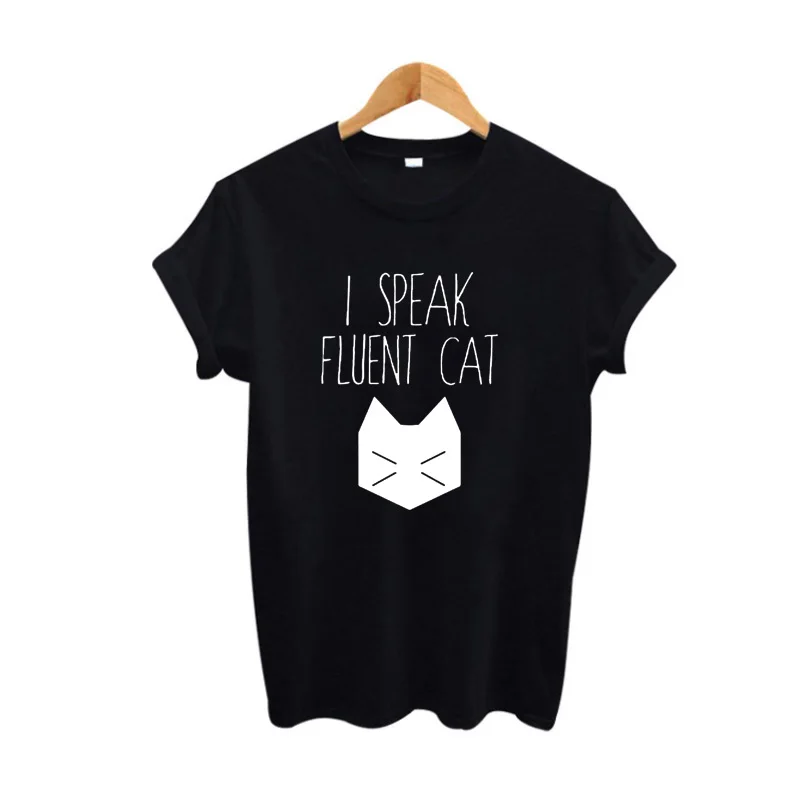 Fashion Harajuku Cat Graphic Tee Shirt Womens Clothing S-XXL Tees Good Funny T Shirts I Speak Fluent Cat T Shirt Women Tops
Fashion Harajuku Cat Graphic Tee Shirt Womens Clothing S-XXL Tees Good Funny T Shirts I Speak Fluent Cat T Shirt Women Tops