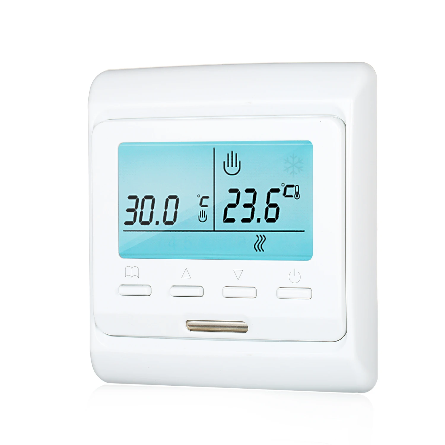 Programmable Smart Thermostat for Water / Electric Heating Turn On / Off Actuator Buit-in Sensor Large LCD Screen with Backlight
Programmable Smart Thermostat for Water / Electric Heating Turn On / Off Actuator Buit-in Sensor Large LCD Screen with Backlight