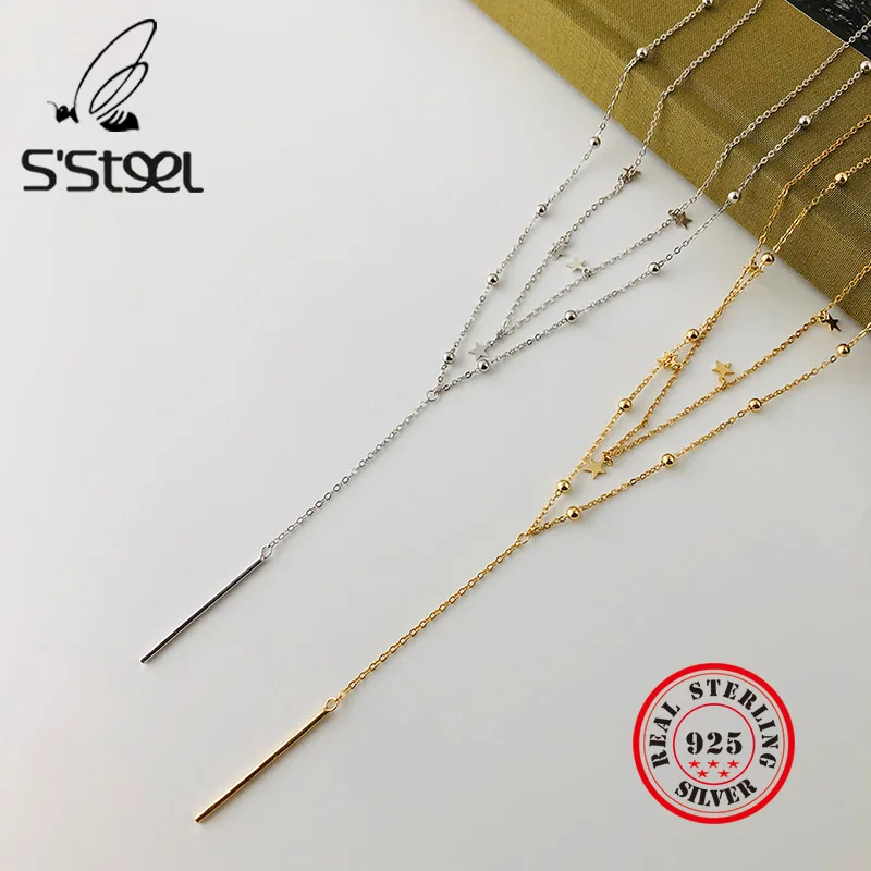 S'STEEL Women's Necklace Star Tassel Trendy 925 Sterling Silver Minimalist Pendants Necklaces Collares Mujer Kolye Jewellery
S'STEEL Women's Necklace Star Tassel Trendy 925 Sterling Silver Minimalist Pendants Necklaces Collares Mujer Kolye Jewellery