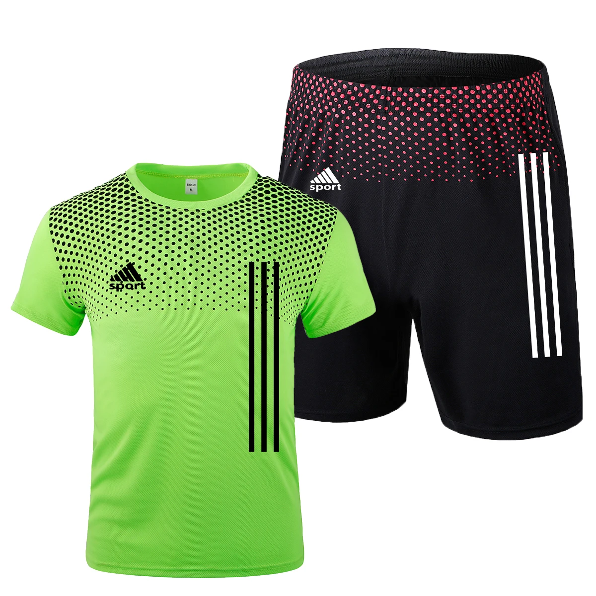 Men's shorts + T-shirt sportswear two-piece men's sportswear training sportswear men's T-shirt summer casual wear breathable
Men's shorts + T-shirt sportswear two-piece men's sportswear training sportswear men's T-shirt summer casual wear breathable
