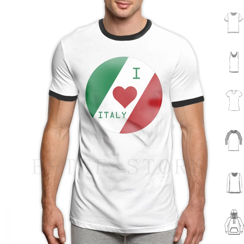 

Футболка мужская с итальянским флагом, хлопок, принт «сделай сам», флаг Италии, красного, белого, зеленого цветов, с любовным сердцем, «Я люблю итальянский флаг»