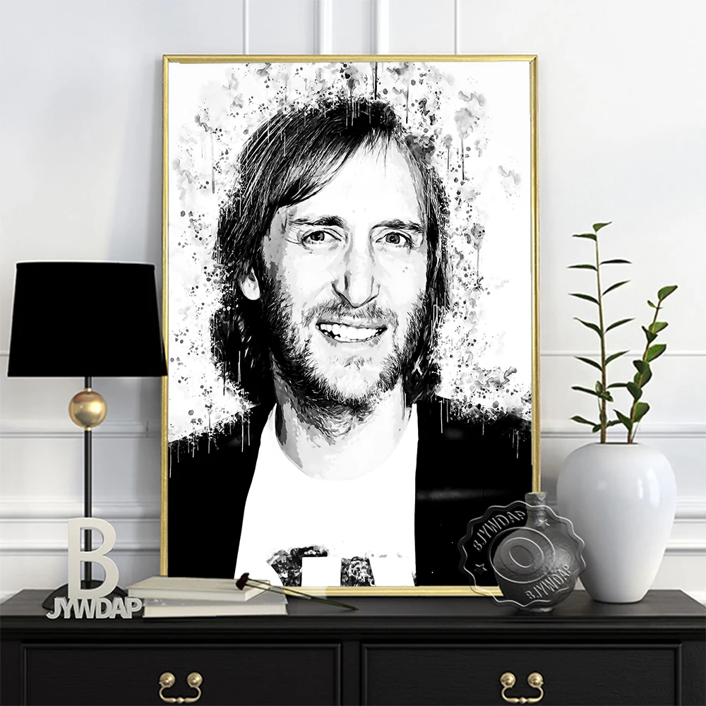 David Guetta Paris Disc Jockey Poster, Black White Figure Watercolor Canvas Painting, Nordic Minimalism Vintage Art Wall Decor
David Guetta Paris Disc Jockey Poster, Black White Figure Watercolor Canvas Painting, Nordic Minimalism Vintage Art Wall Decor