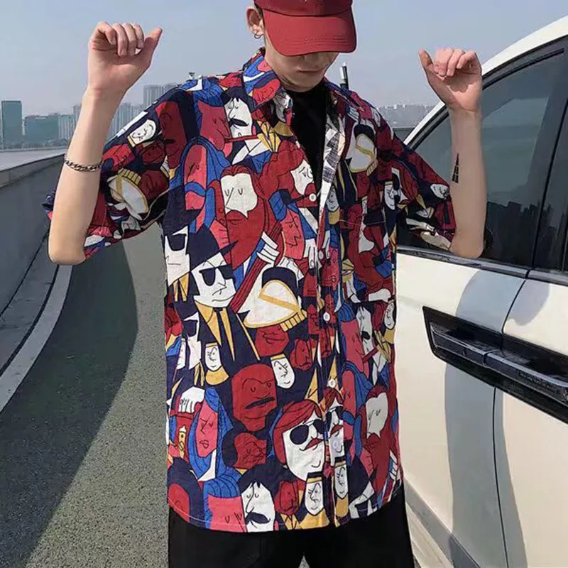 Korean blouse women Summer Turn-down Collar Beach Style Blouses Loose Harajuku Short Sleeve shirt Tops blusas feminina 2020
Korean blouse women Summer Turn-down Collar Beach Style Blouses Loose Harajuku Short Sleeve shirt Tops blusas feminina 2020