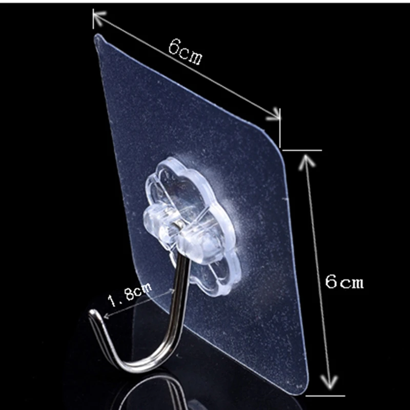 8Pcs Wall Hooks Waterproof Oilproof Self Adhesive Transparent Hooks Reusable Seamless Hanging Hook For Kitchen Bathroom Office 
8Pcs Wall Hooks Waterproof Oilproof Self Adhesive Transparent Hooks Reusable Seamless Hanging Hook For Kitchen Bathroom Office